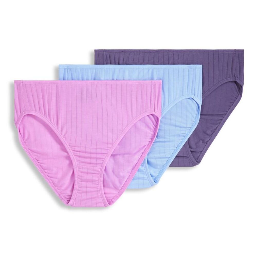Jockey Women's Panties Sz 8 Supersoft Breathe Grey Dusk- Textured Leopard